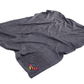 'Sit Stay' Fleece Dog Blanket | Grey with Slogan Embroidery