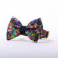 Bette Sequinned Dog Bow Tie | Rainbow